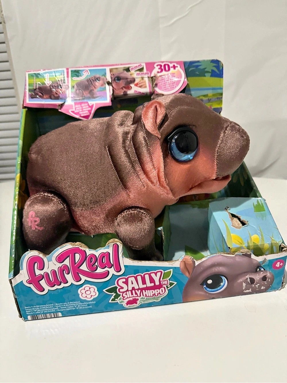 furReal Sally The Silly Hippo Interactive Toy Plush (No Accessory